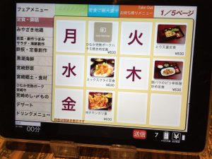 宮崎風土 あっぱれ食堂　日替わりランチメニュー